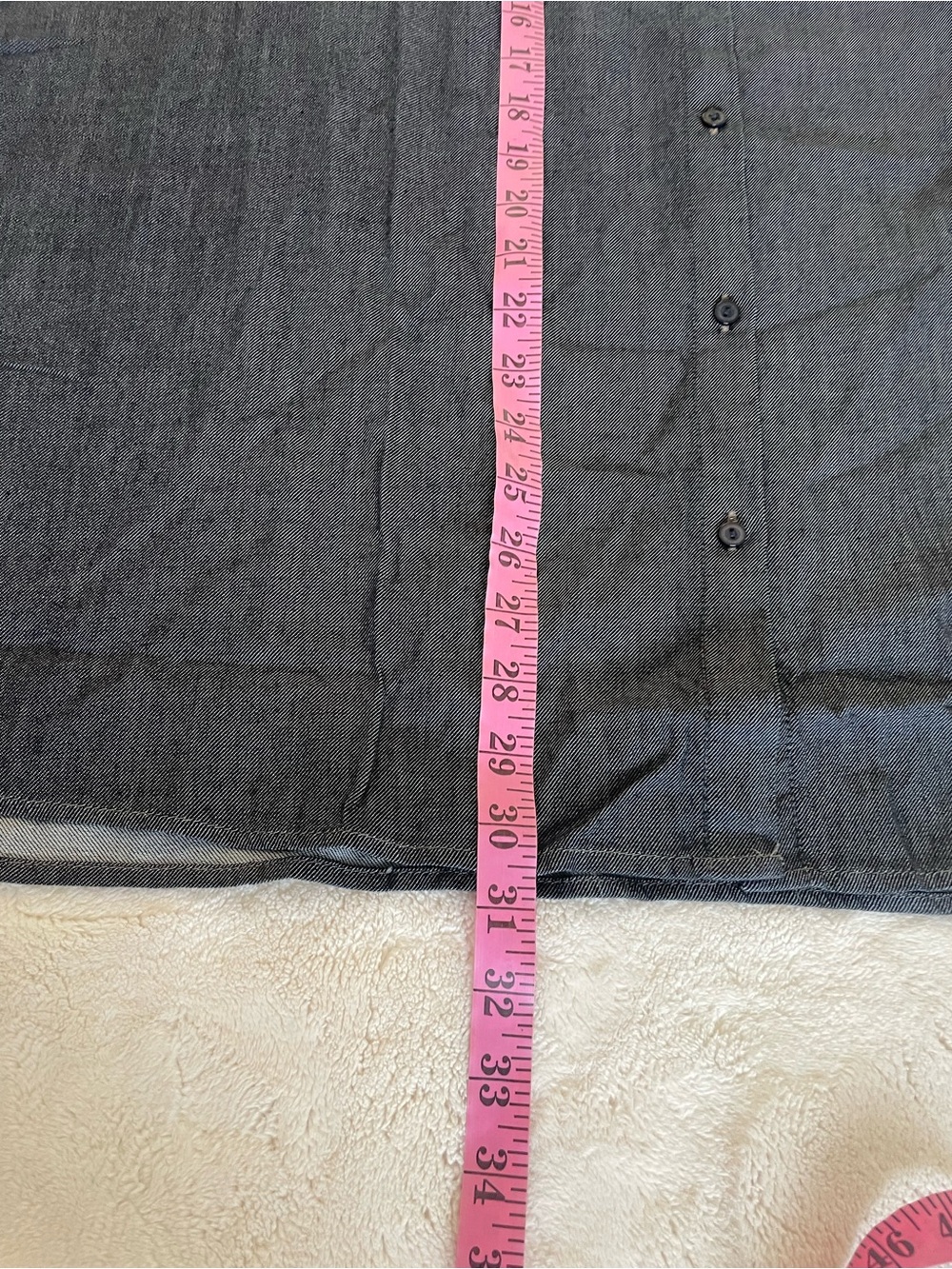 Eileen Fisher Airy Organic Cotton Twill Classic Collar Denim Shirt Size 1X - Picture 9 of 9